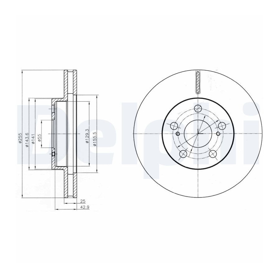 Delphi Disque De Frein Bg4290 Lexus;Toyota