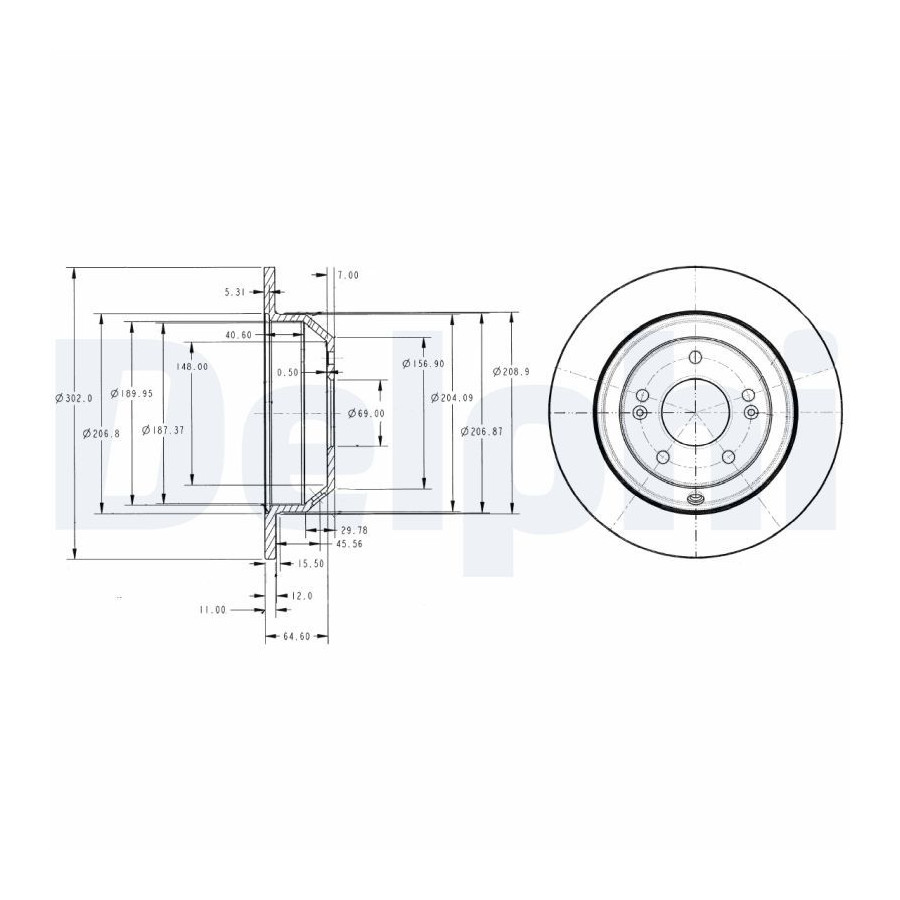 Delphi Disque De Frein Bg4335 Hyundai;Kia