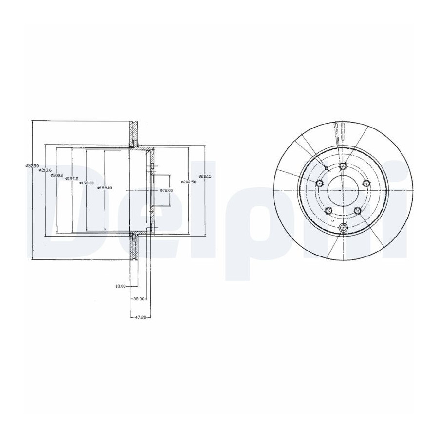 Delphi Disque De Frein Bg4341 Mazda