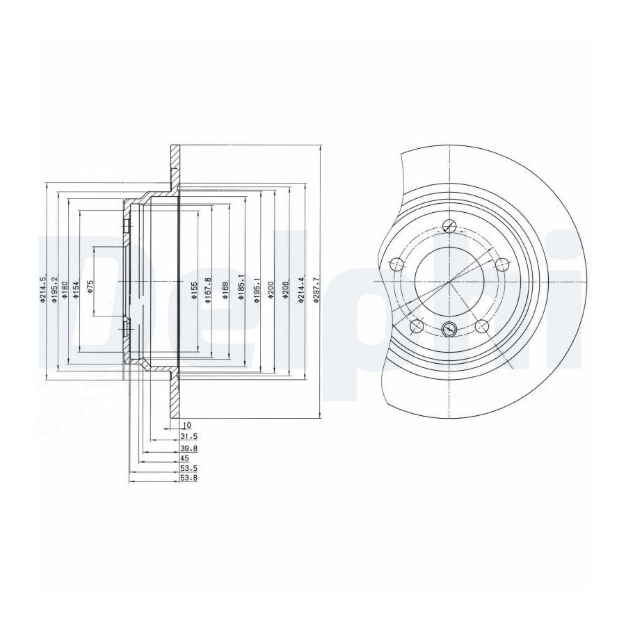 Delphi Disque De Frein Bg3044 Bmw