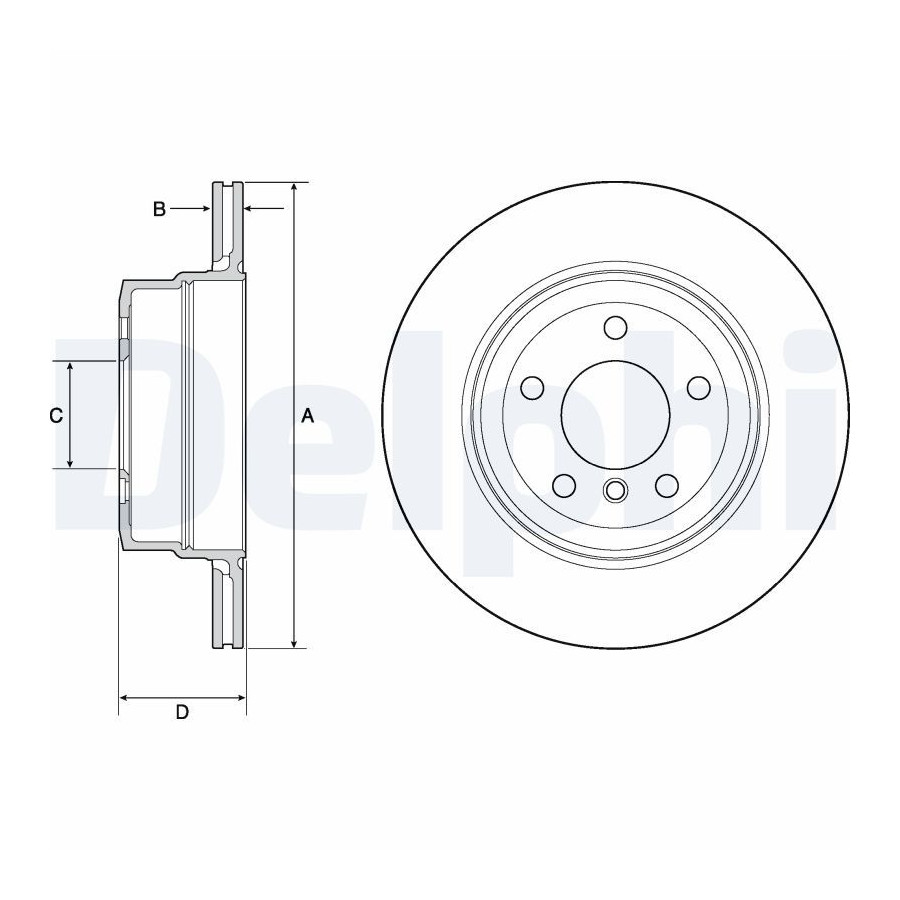 Delphi Disque De Frein Bg4695c Bmw