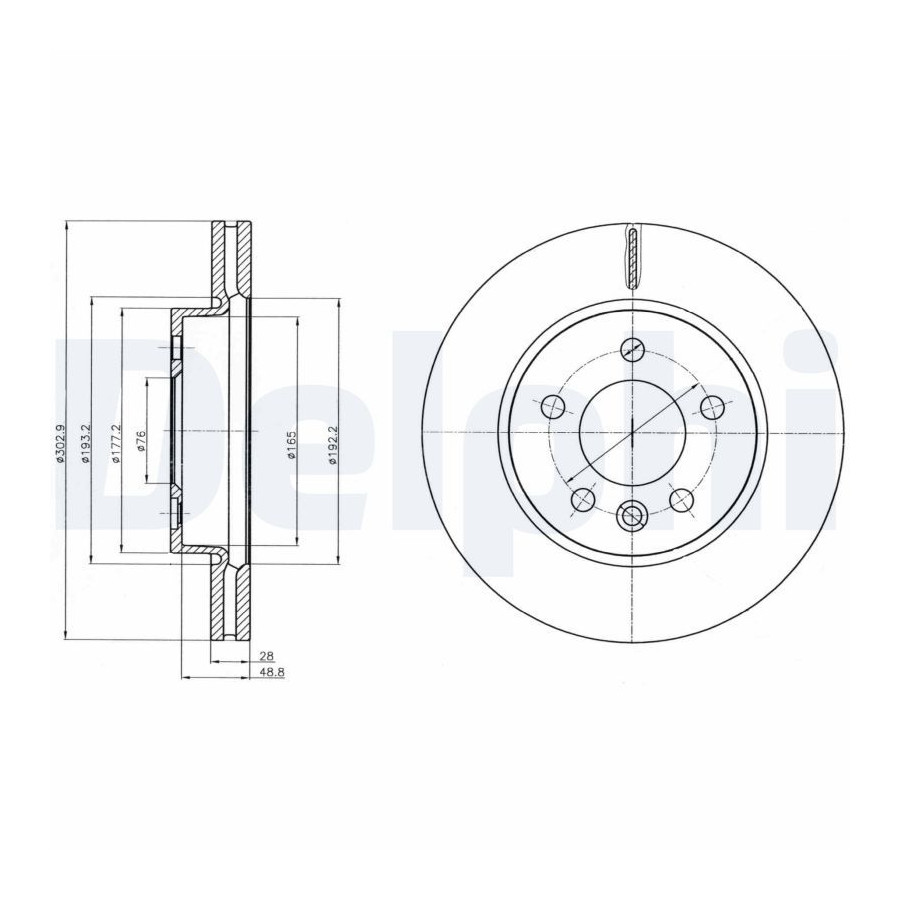 Delphi Disque De Frein Bg4343c Volkswagen
