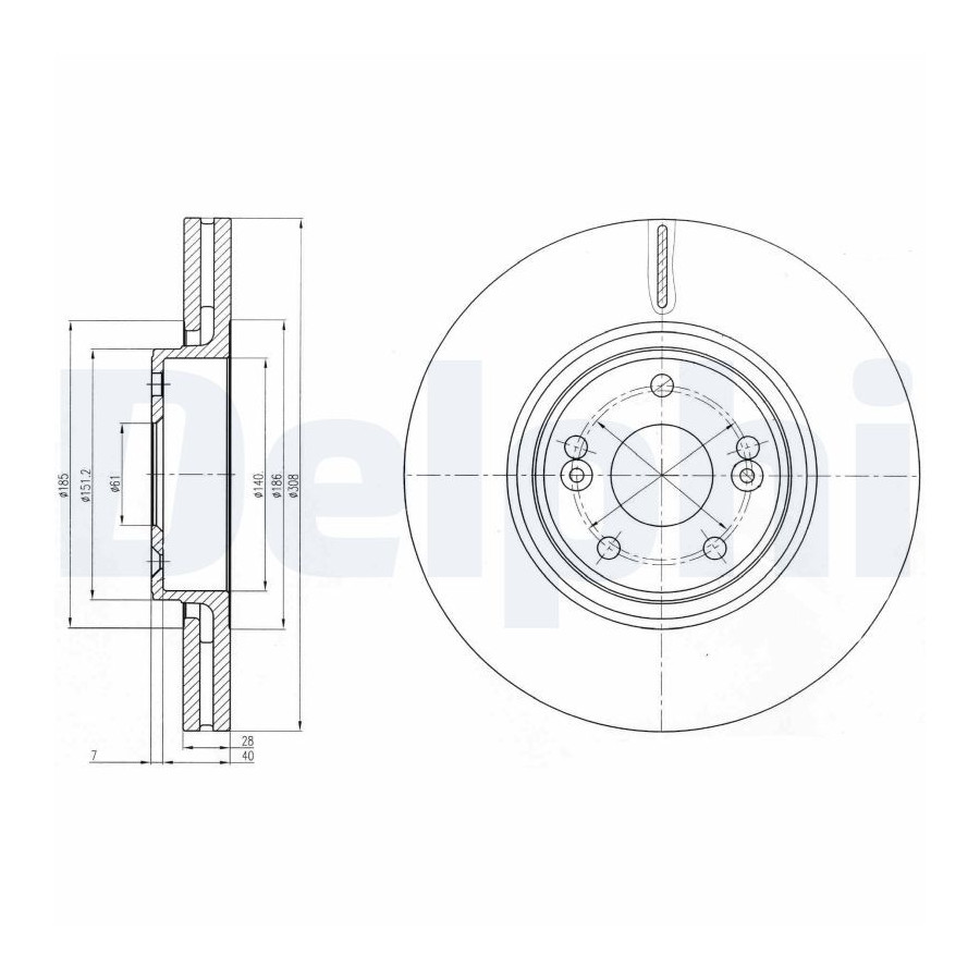 Delphi Disque De Frein Bg4167 Renault