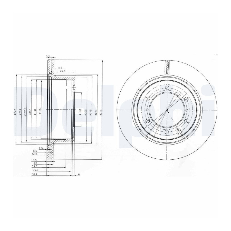Delphi Disque De Frein Bg4014 Hyundai