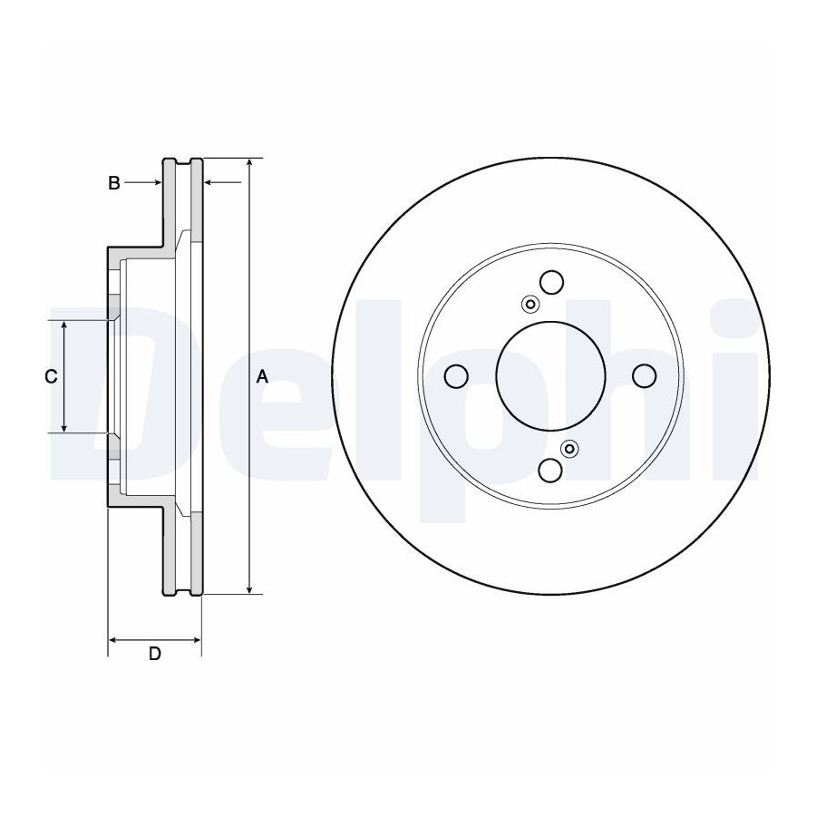 Delphi Disque De Frein Bg4810c Suzuki