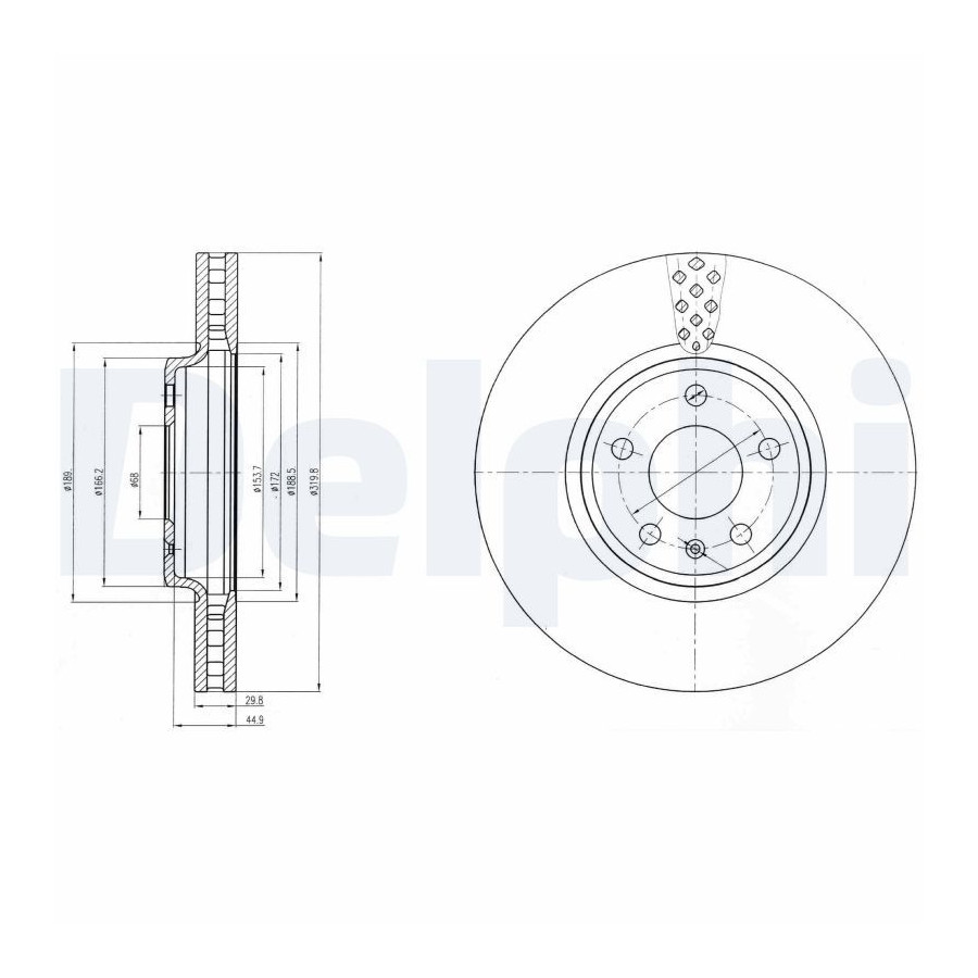 Delphi Disque De Frein Bg4080c Audi