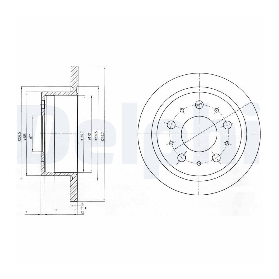 Delphi Disque De Frein Bg4062 Citroen;Fiat;Peugeot