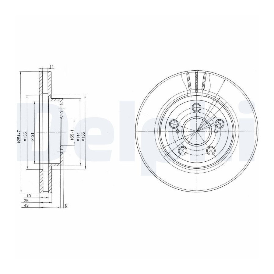 Delphi Disque De Frein Bg2880 - Image 3
