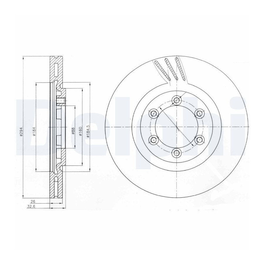 Delphi Disque De Frein Bg4112 Daewoo;Ssangyong
