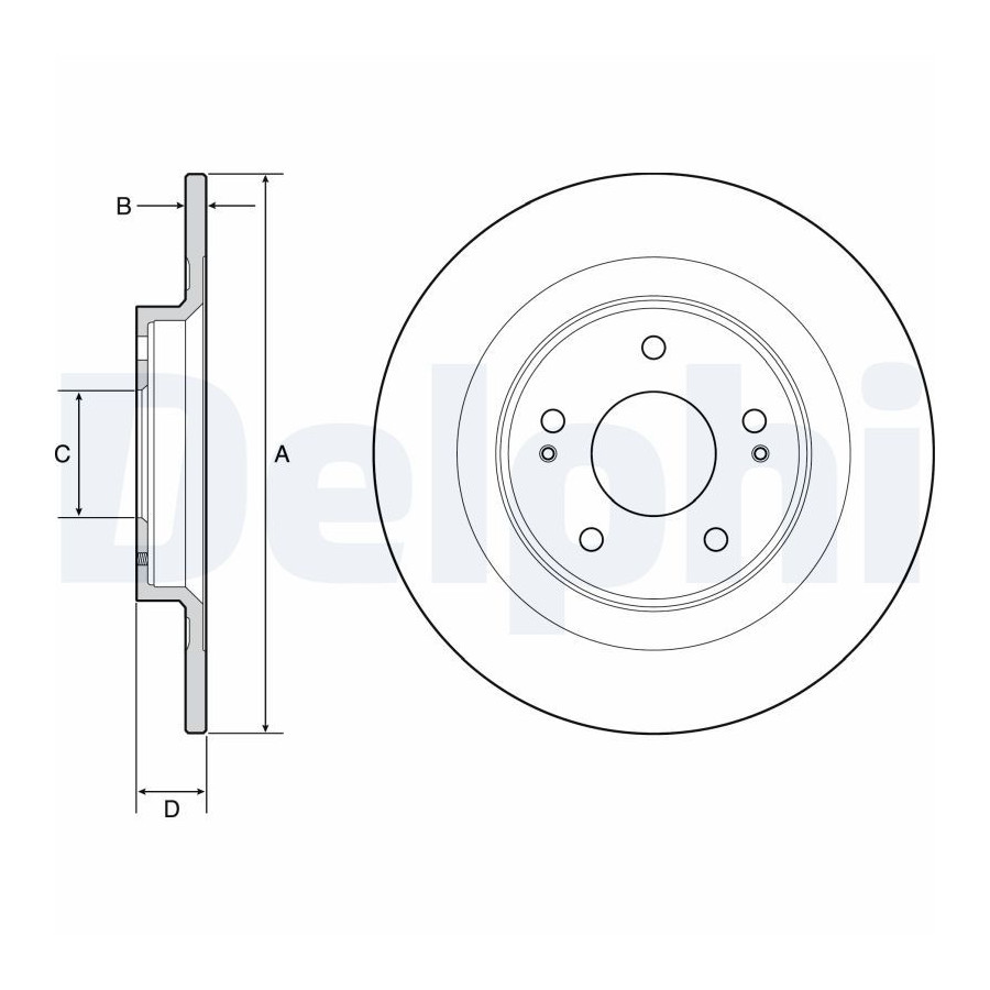 Delphi Disque De Frein Bg4924c Citroen;Mitsubishi;Peugeot