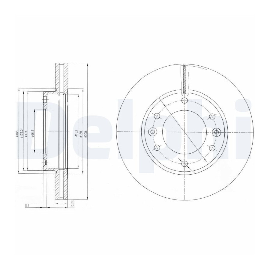Delphi Disque De Frein Bg4137 Kia