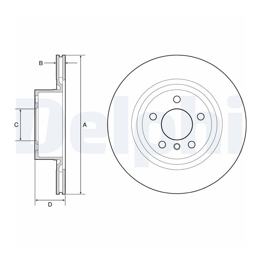 Delphi Disque De Frein Bg4644c Bmw