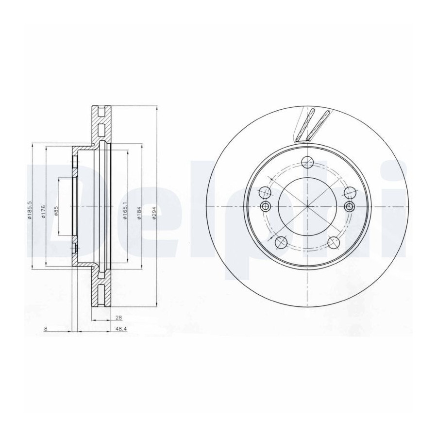 Delphi Disque De Frein Bg4206 Daewoo;Ssangyong