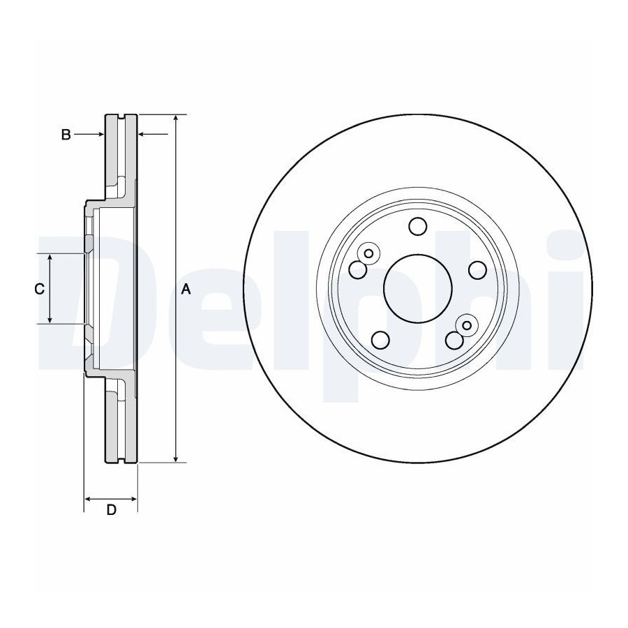 Delphi Disque De Frein Bg4746c Renault