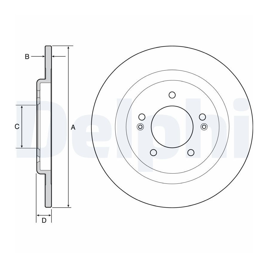 Delphi Disque De Frein Bg4563c Hyundai