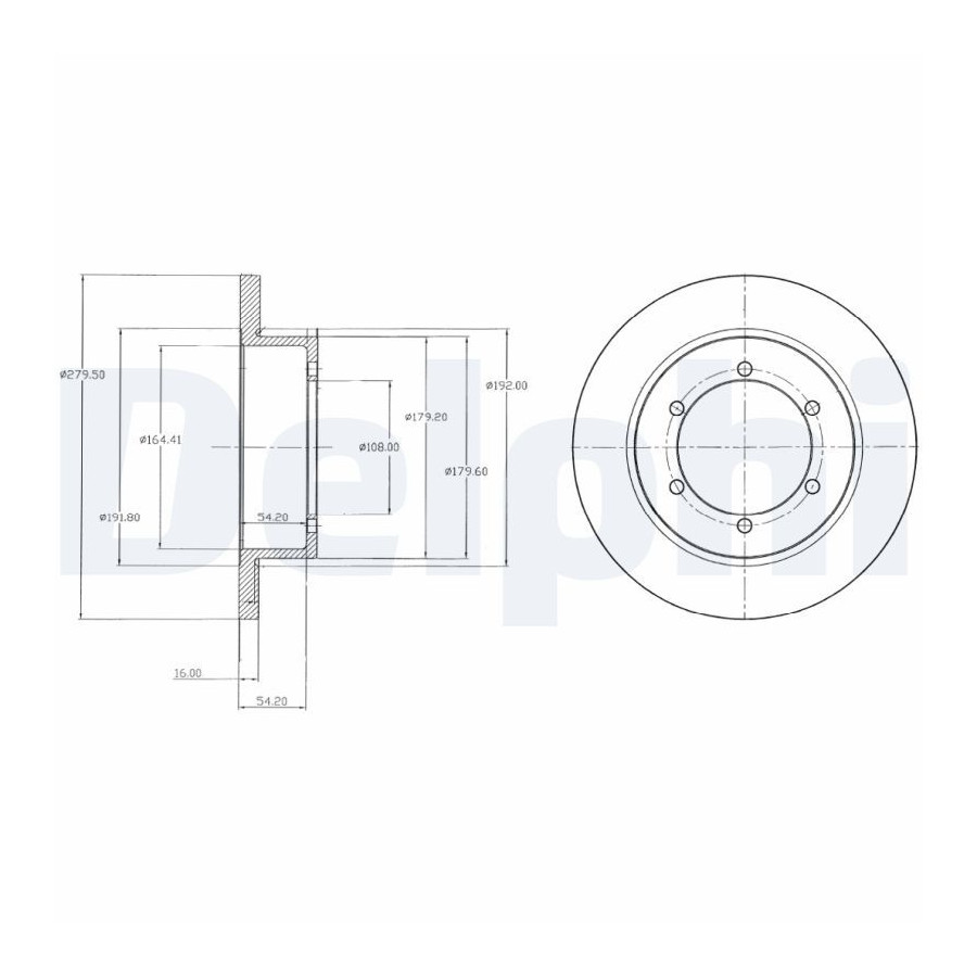Delphi Disque De Frein Bg4218 Nissan