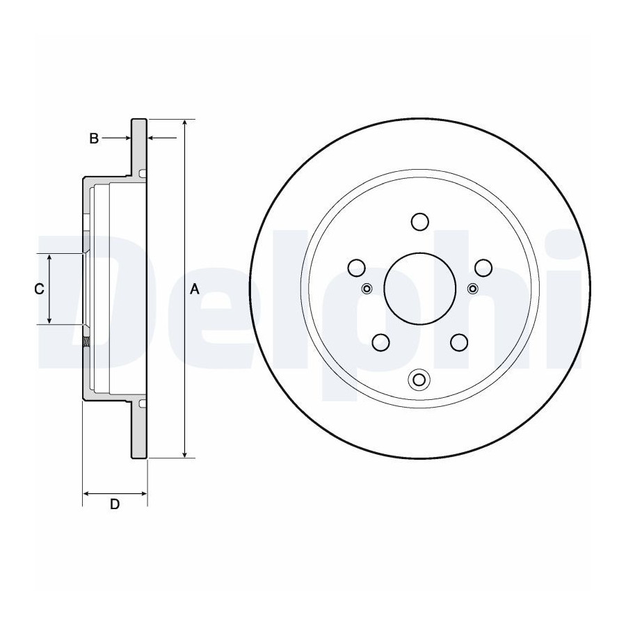 Delphi Disque De Frein Bg4757c Toyota