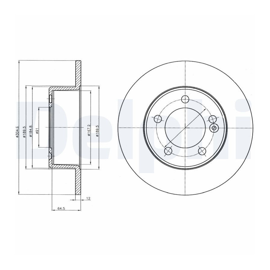 Delphi Disque De Frein Bg4321 Nissan;Opel;Renault;Vauxhall
