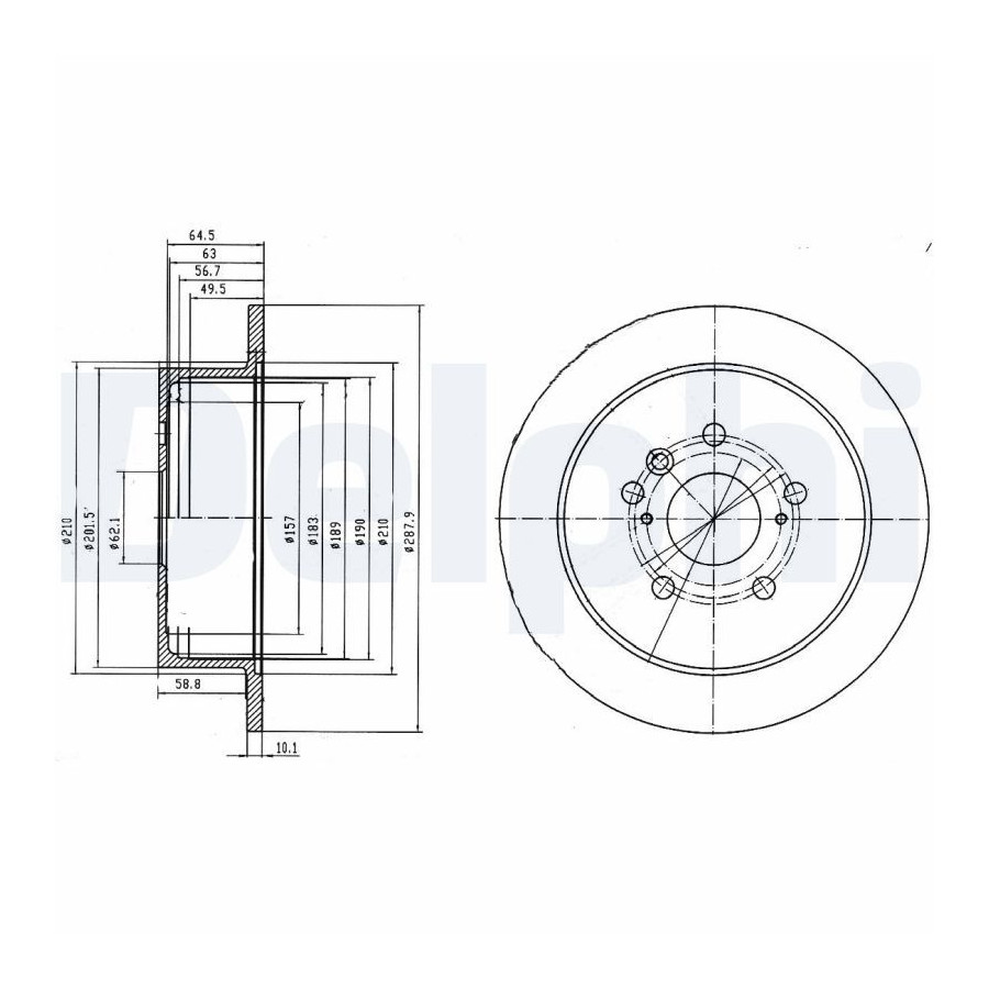 Delphi Disque De Frein Bg4180 Lexus