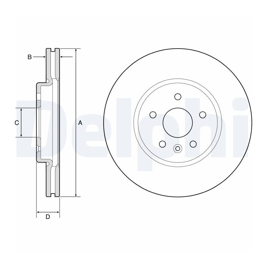 Delphi Disque De Frein Bg4783c Opel;Vauxhall
