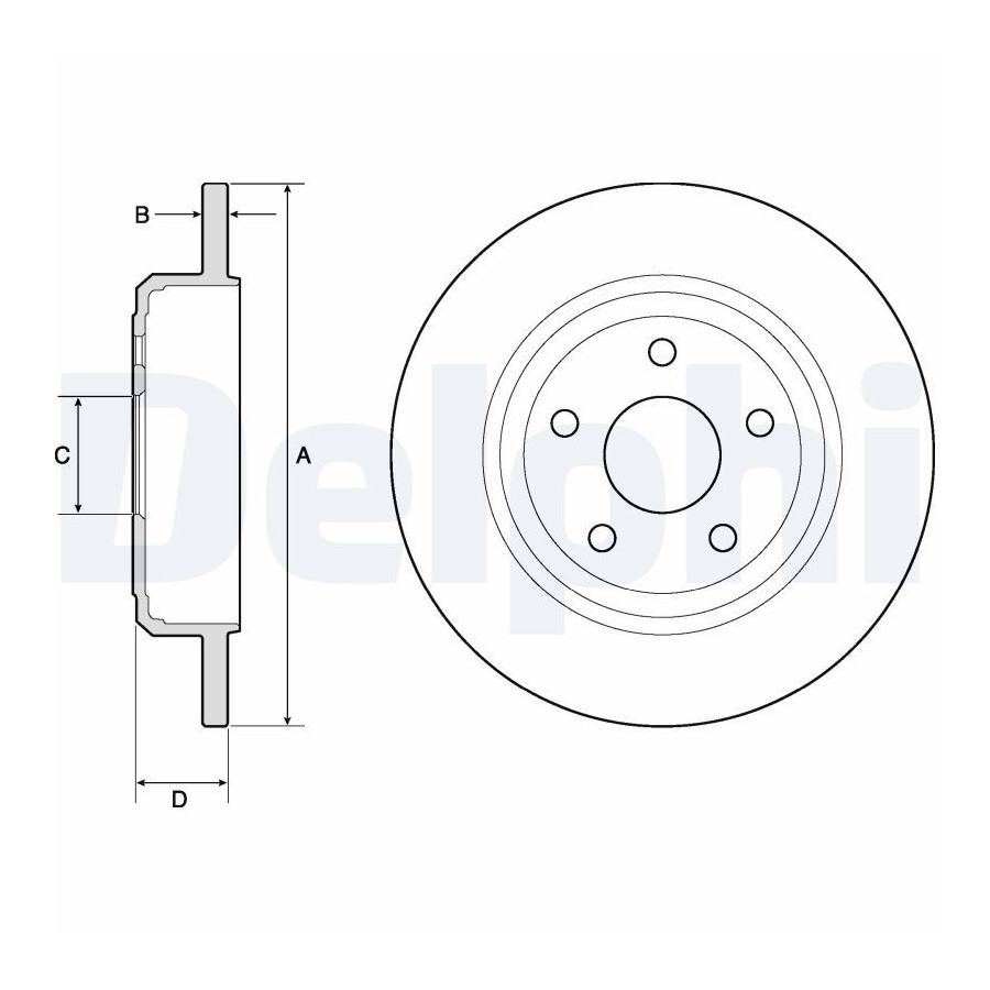 Delphi Disque De Frein Bg4772c Dodge;Jeep
