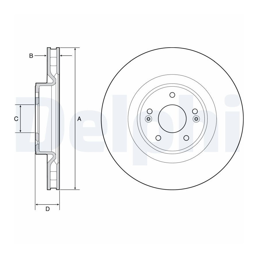 Delphi Disque De Frein Bg9228c Hyundai