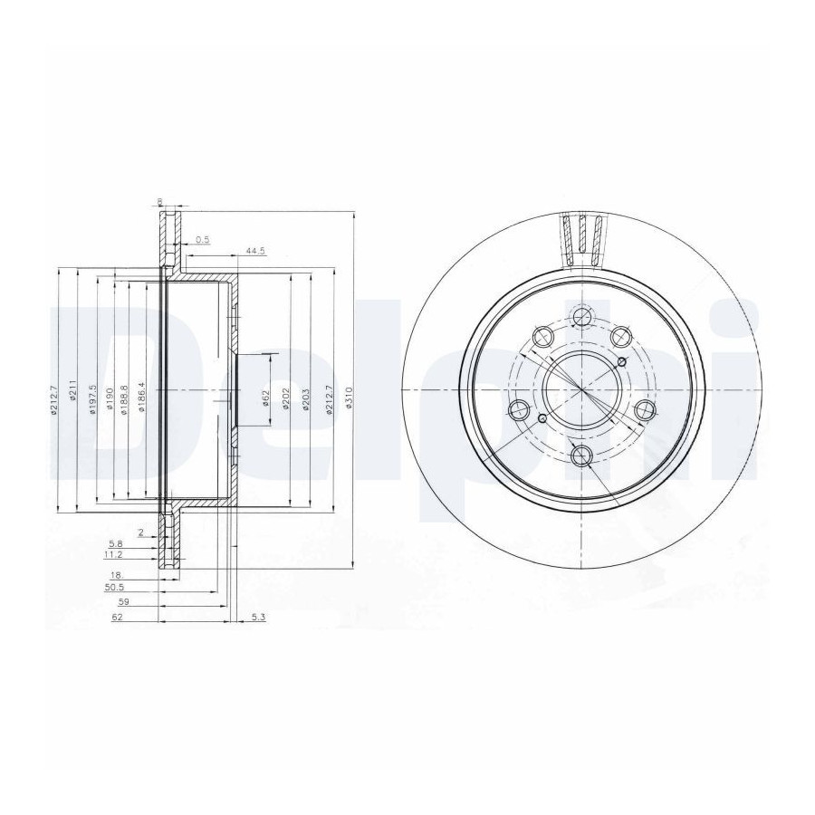 Delphi Disque De Frein Bg4024 Lexus