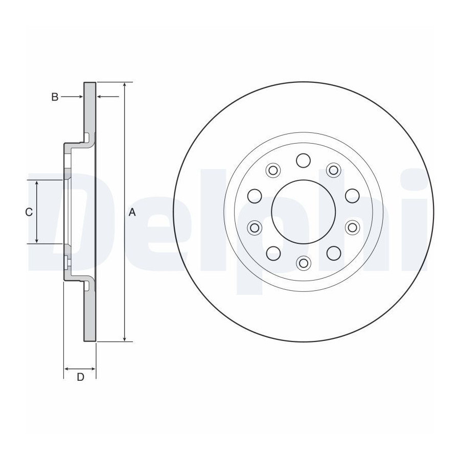Delphi Disque De Frein Bg4960c Jeep