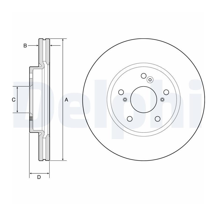 Delphi Disque De Frein Bg4785c Honda