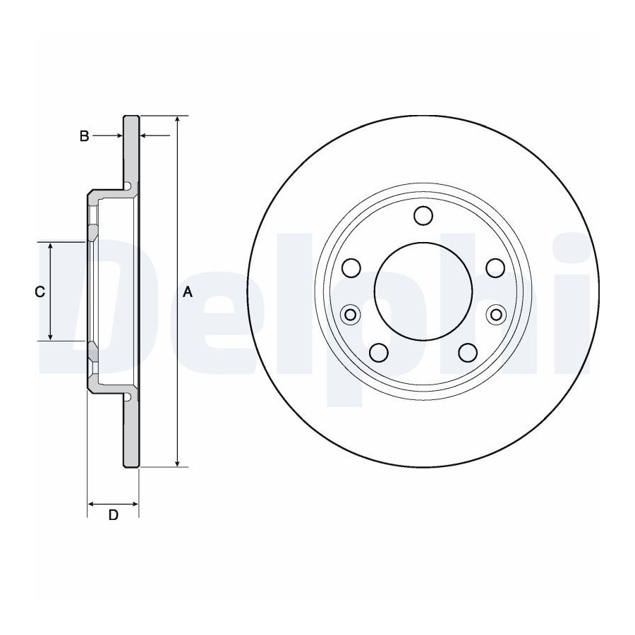 Delphi Disque De Frein Bg4670c Peugeot
