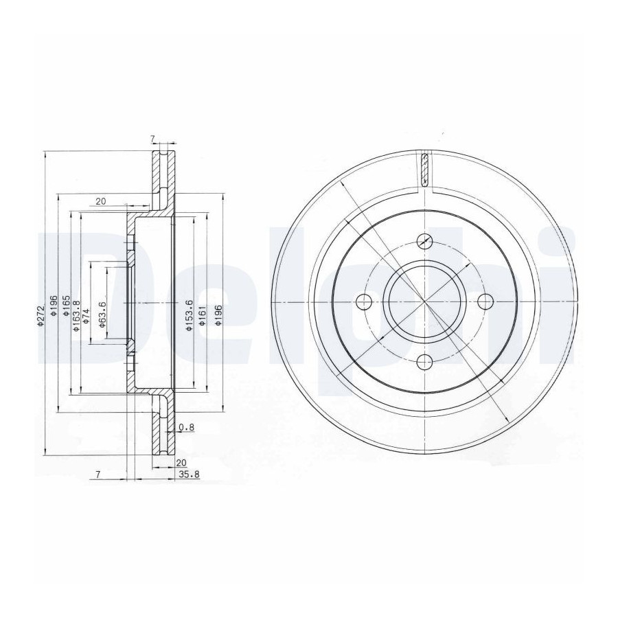 Delphi Disque De Frein Bg2758 Ford