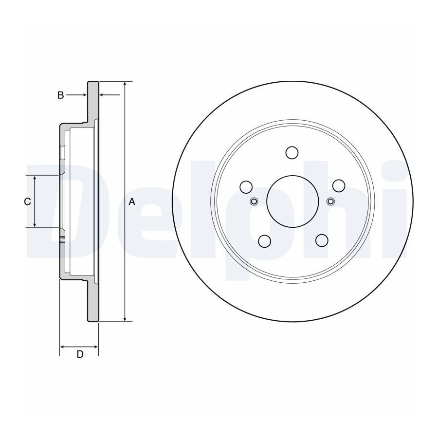 Delphi Disque De Frein Bg4928c Lexus;Toyota