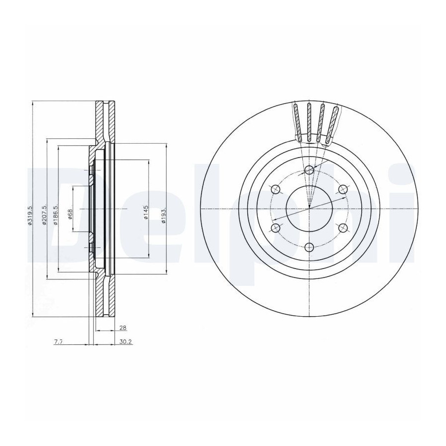 Delphi Disque De Frein Bg4176c Nissan