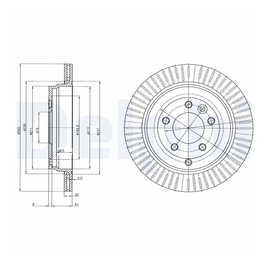Delphi Disque De Frein Bg4020c Land Rover