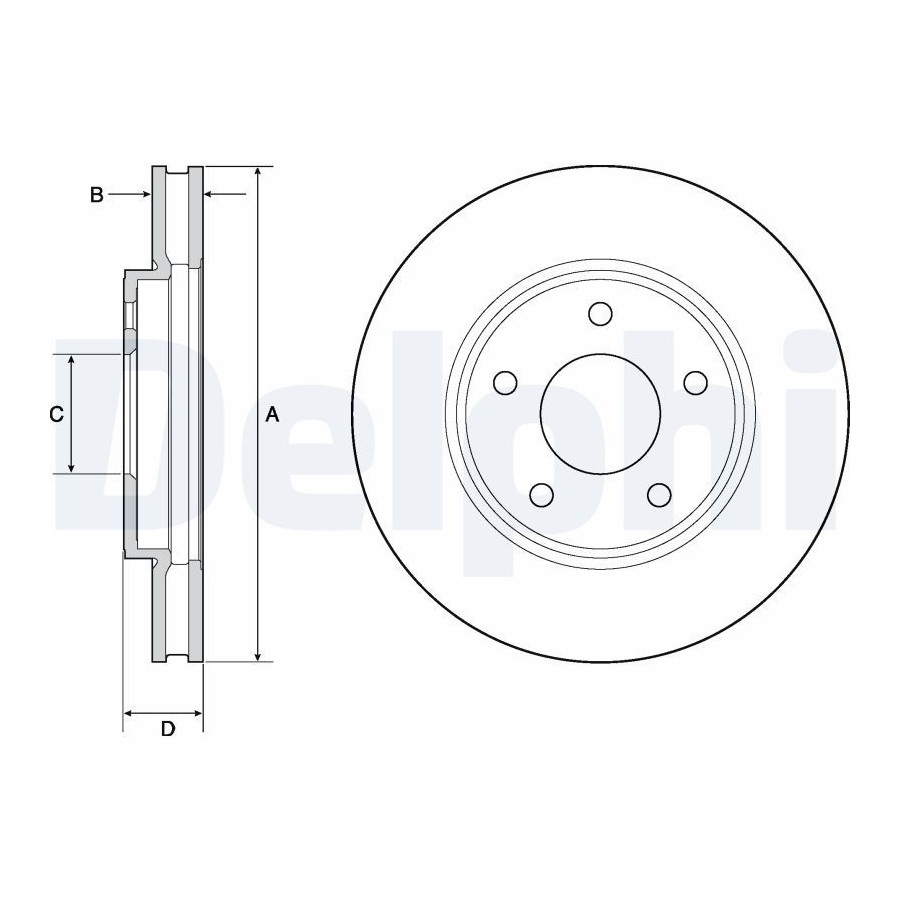 Delphi Disque De Frein Bg4678c Nissan
