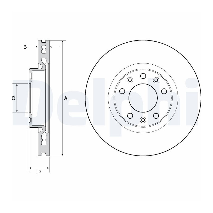Delphi Disque De Frein Bg4669c Citroen;Fiat;Opel;Peugeot