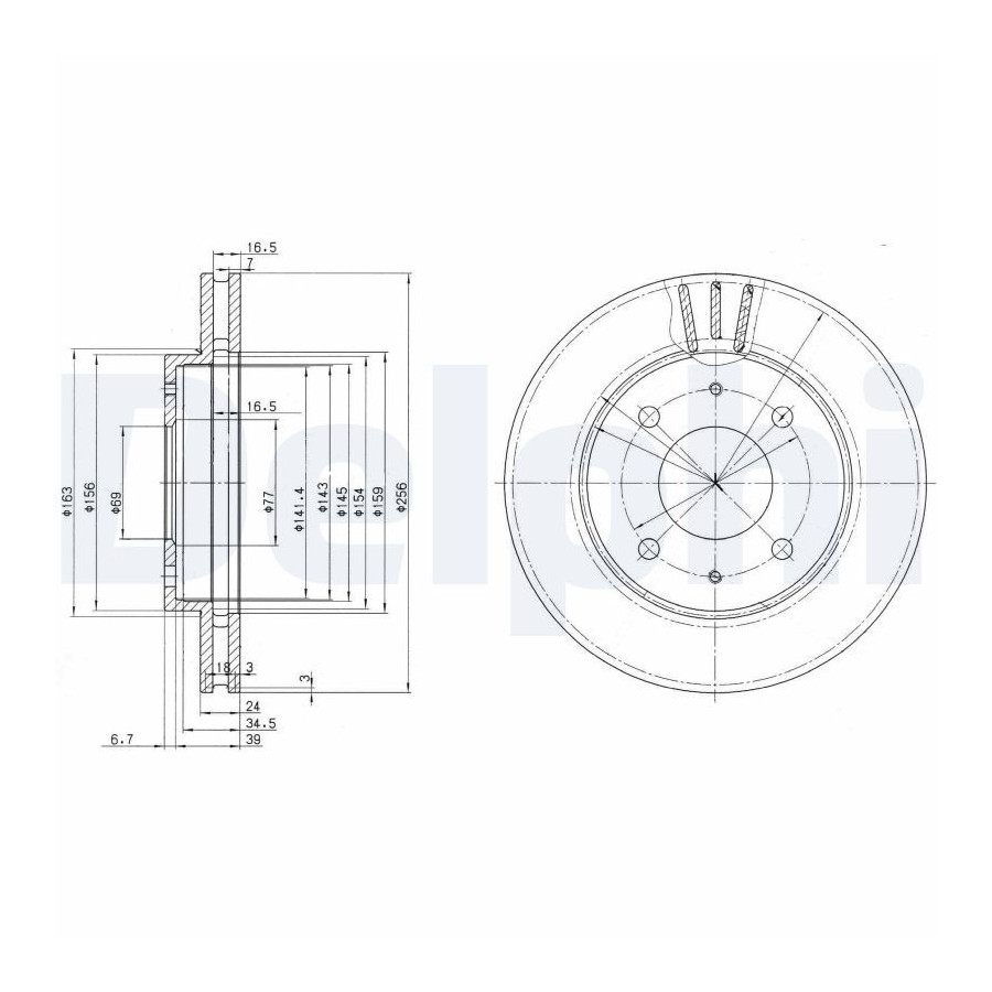 Delphi Disque De Frein Bg3202 Mitsubishi;Volvo