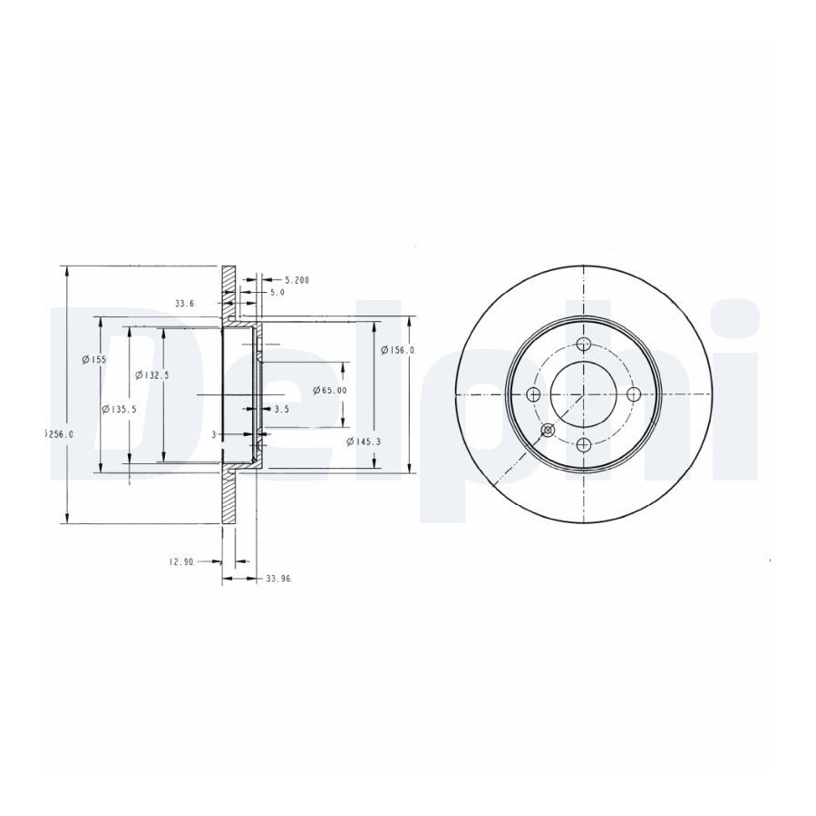 Delphi Disque De Frein Bg2454 Seat;Volkswagen