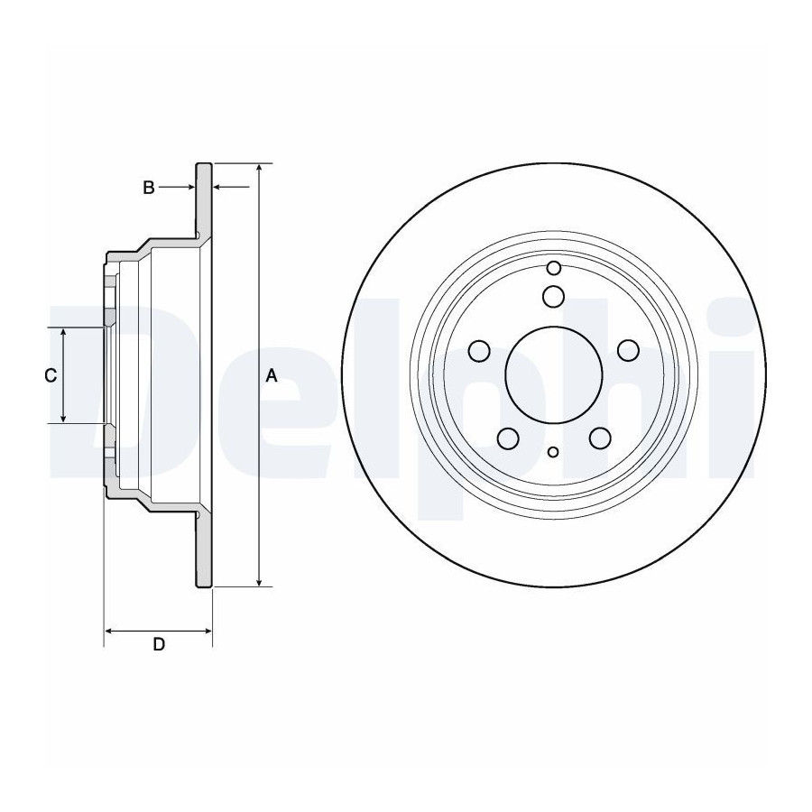 Delphi Disque De Frein Bg2842 Volvo