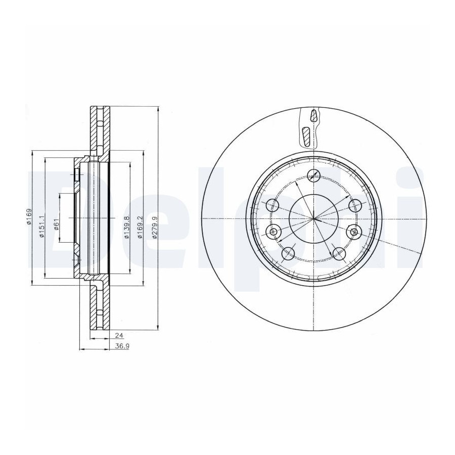 Delphi Disque De Frein Bg4317c Mercedes-Benz;Nissan;Renault