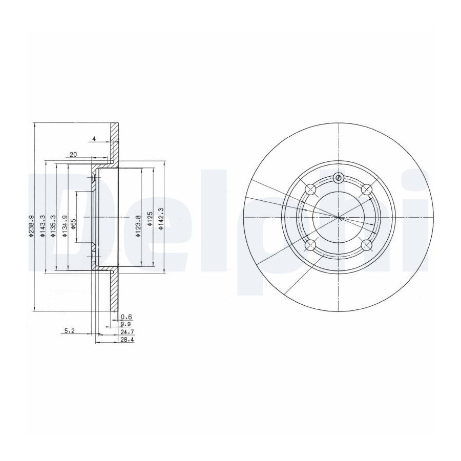 Delphi Disque De Frein Bg2911 Seat;Volkswagen