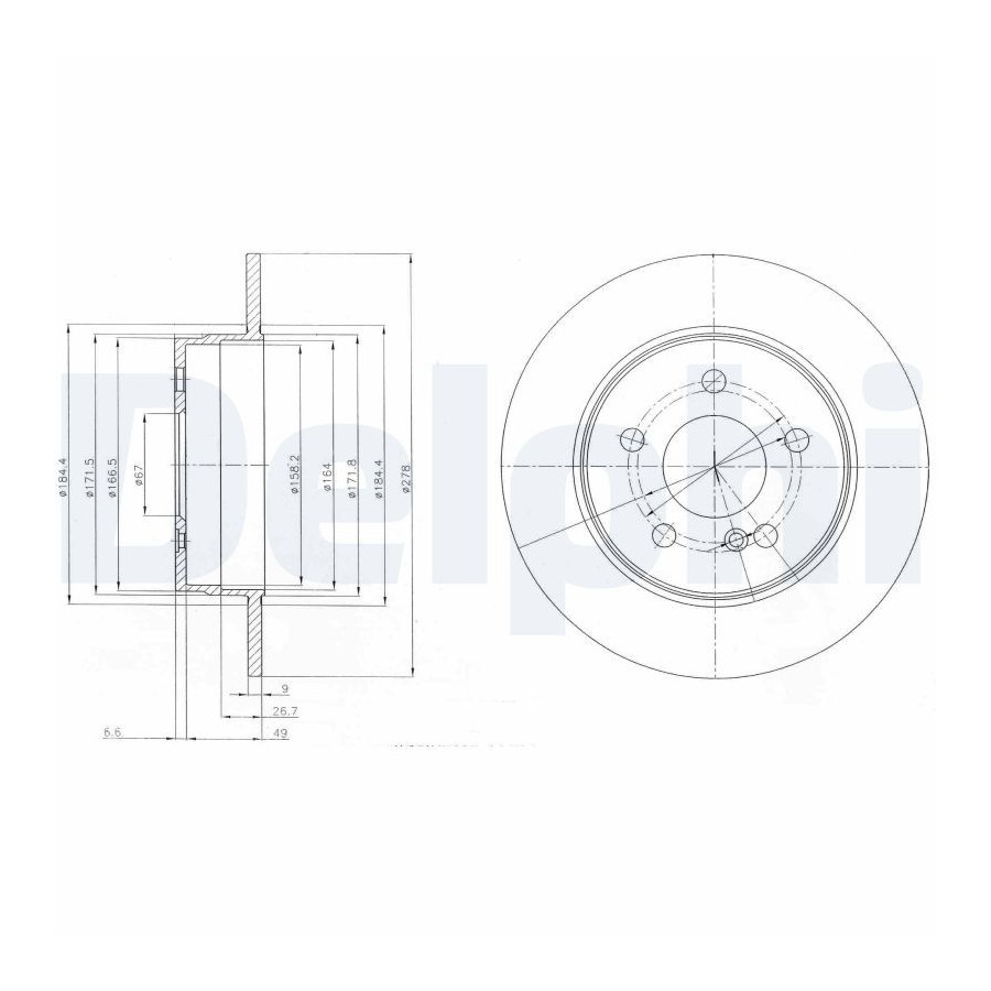 Delphi Disque De Frein Bg4152 Mercedes-Benz