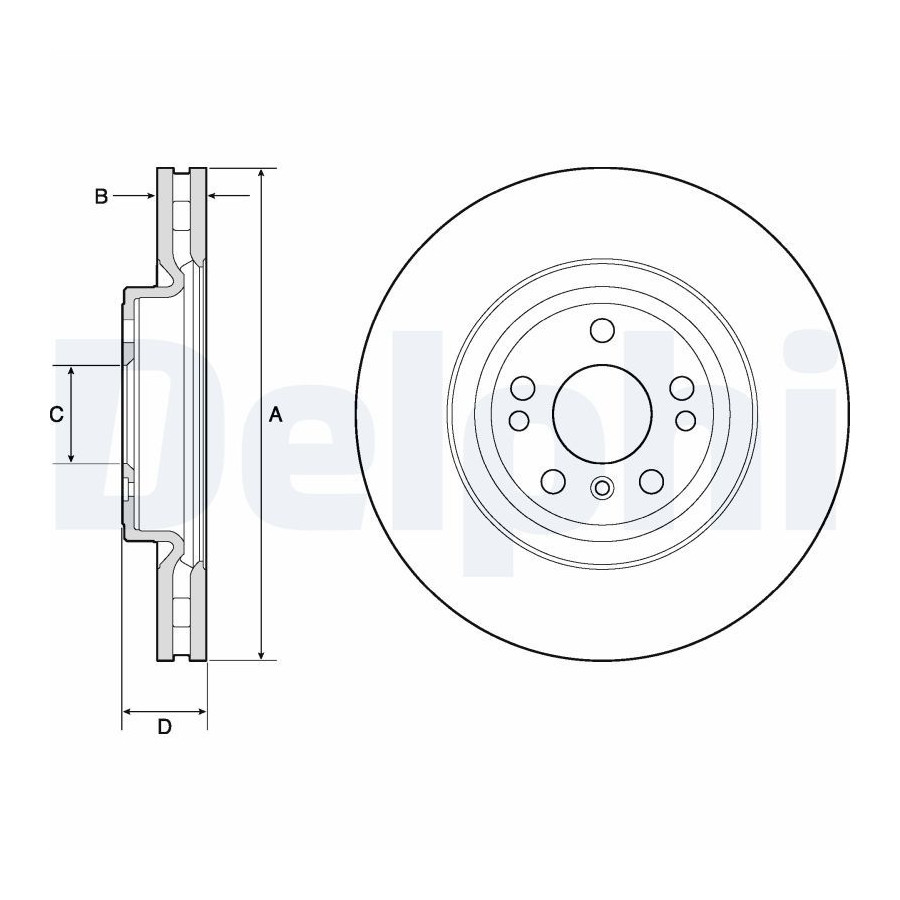 Delphi Disque De Frein Bg9148c Mercedes-Benz