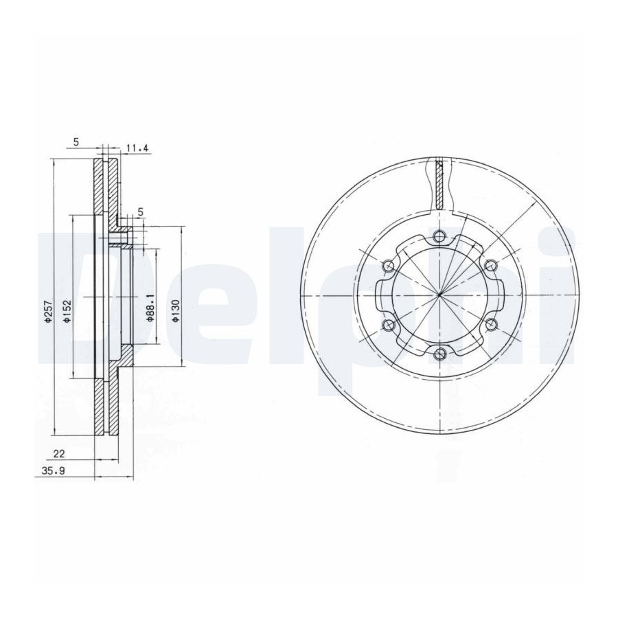 Delphi Disque De Frein Bg2524 - Image 3
