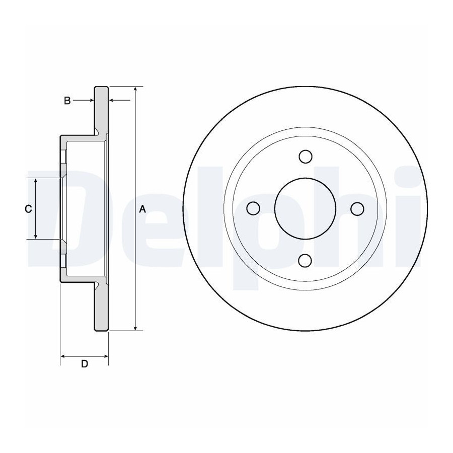 Delphi Disque De Frein Bg2683 Nissan