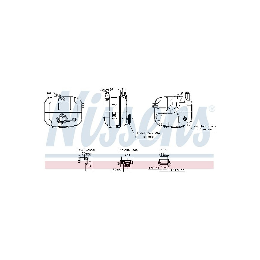 Nissens Vase D'expansion, Liquide De Refroidissement 996243 Opel;Vauxhall