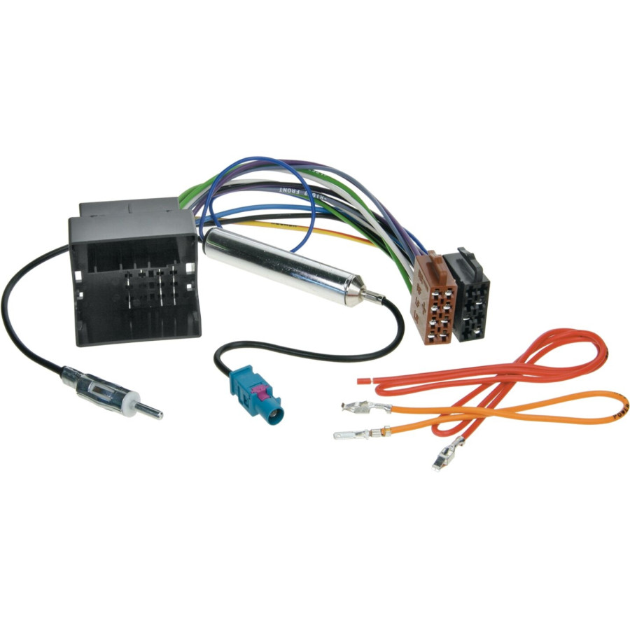 Câble de connexion radio DIN Div. modèles Audi - Seat - Skoda - VW - Maserati avec antenne Alimentation fantôme