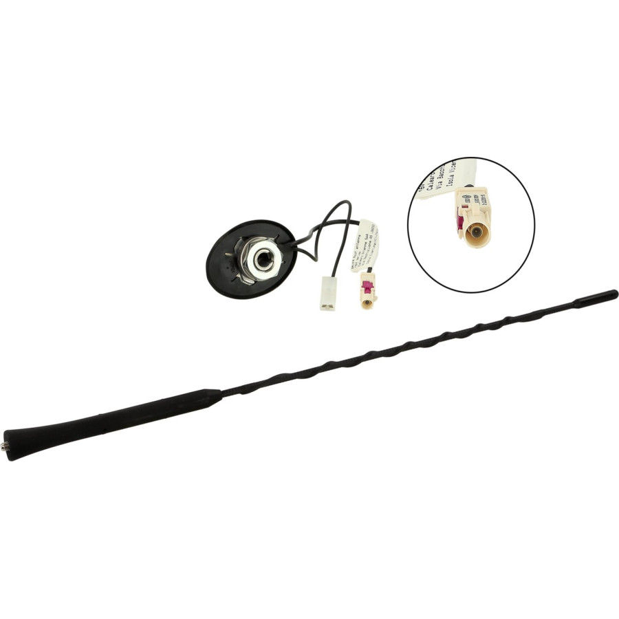 Antenne de toit AM/FM inclinaison de tige 76° 12V externe