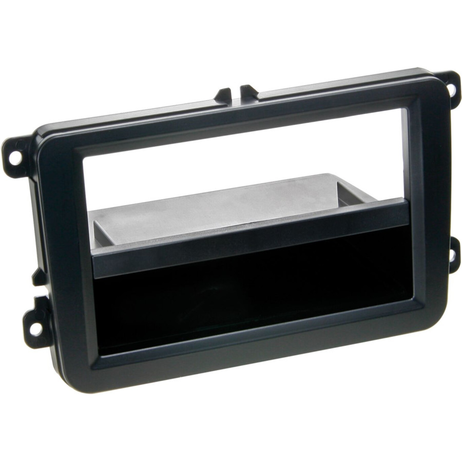 Panneau radio 2-DIN avec compartiment de rangement Seat/Skoda/Volkswagen noir
