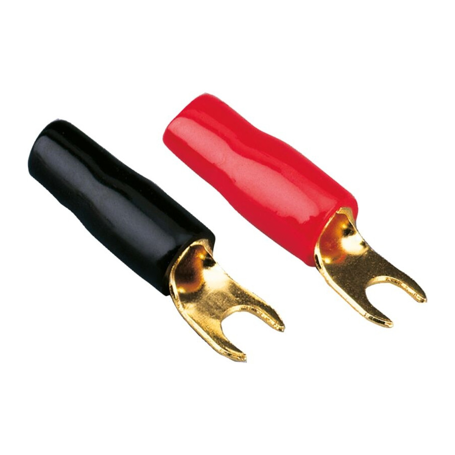 Cosse à fourche 6 mm² 4 x rouge 4 x noir